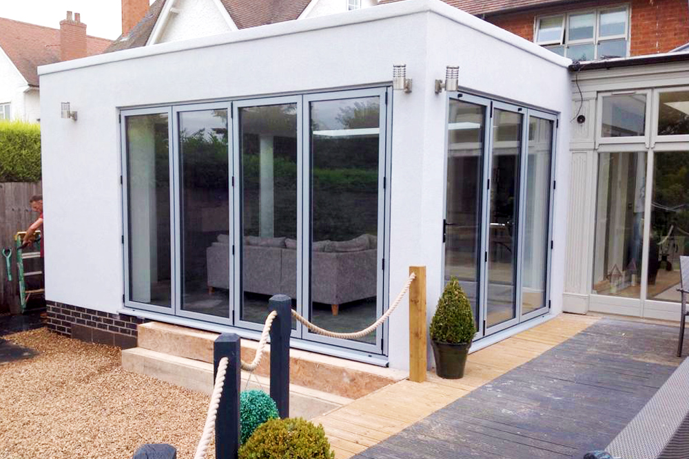 3 pane 4 pane aluminium bi-fold doors